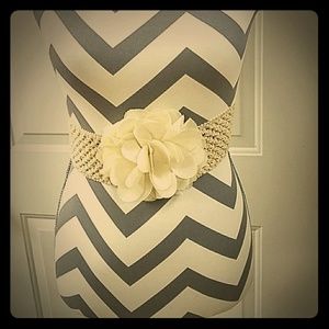 Flower high waist belt